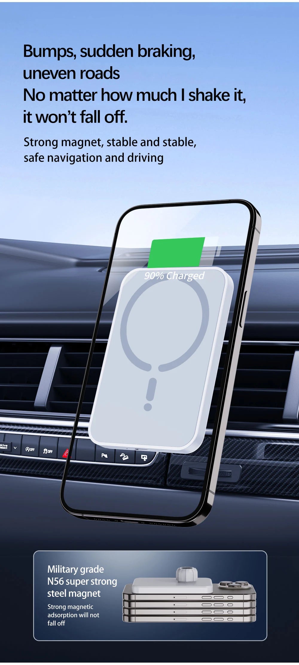 Magnetic Car Phone Charger